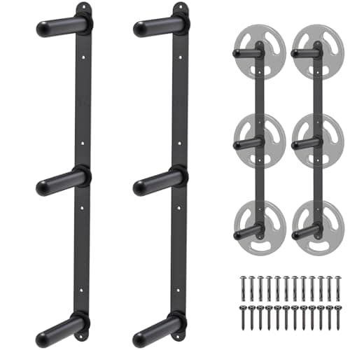 Kipika Kipika Wall-Mounted Weight Plate Rack (3-Peg, 2-Pack)