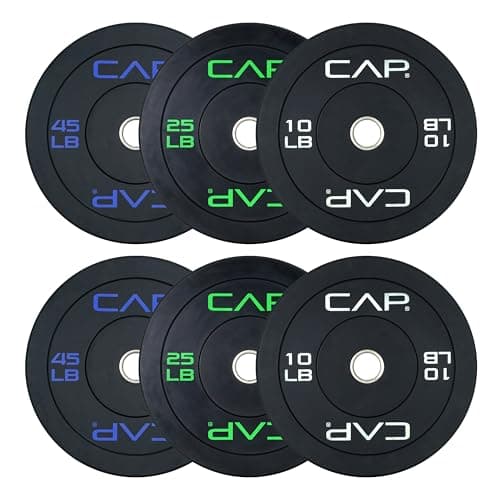 CAP Barbell CAP 160 lb Economy Olympic Bumper Plate Set